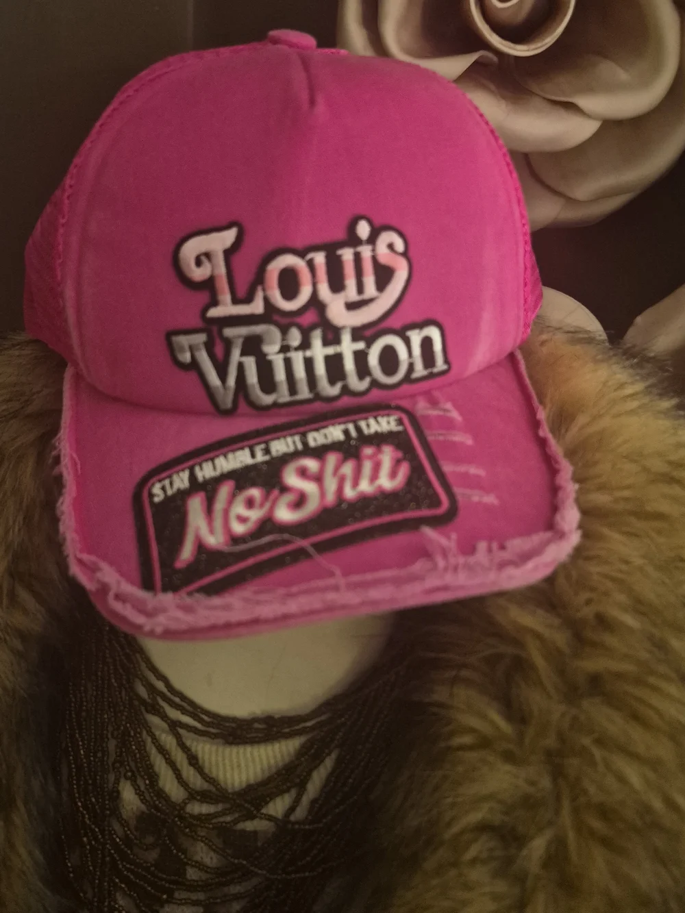 Pink Designer Inspired Style Trucker Hat